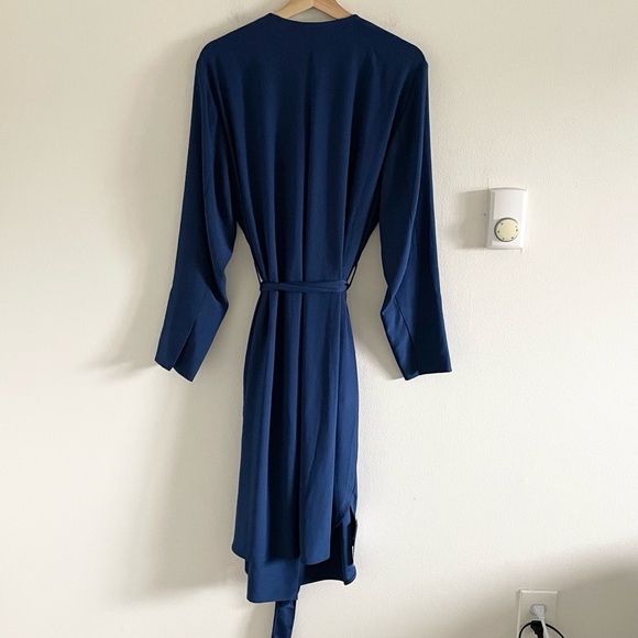 MM Lafleur Gosia 2.0 Dress Women’s Size 1X Wrap Work Pockets Azurite Blue NWT - Picture 6 of 13